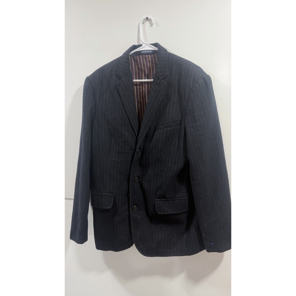 Vintage American Eagle Blazer Mens M Black Wool Jacket